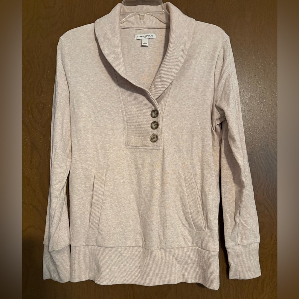 Banana Republic Beige Shawl Collar Cardigan